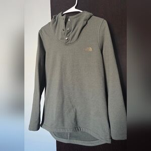 The North Face Olive Hooded Sweatshirt Medium
